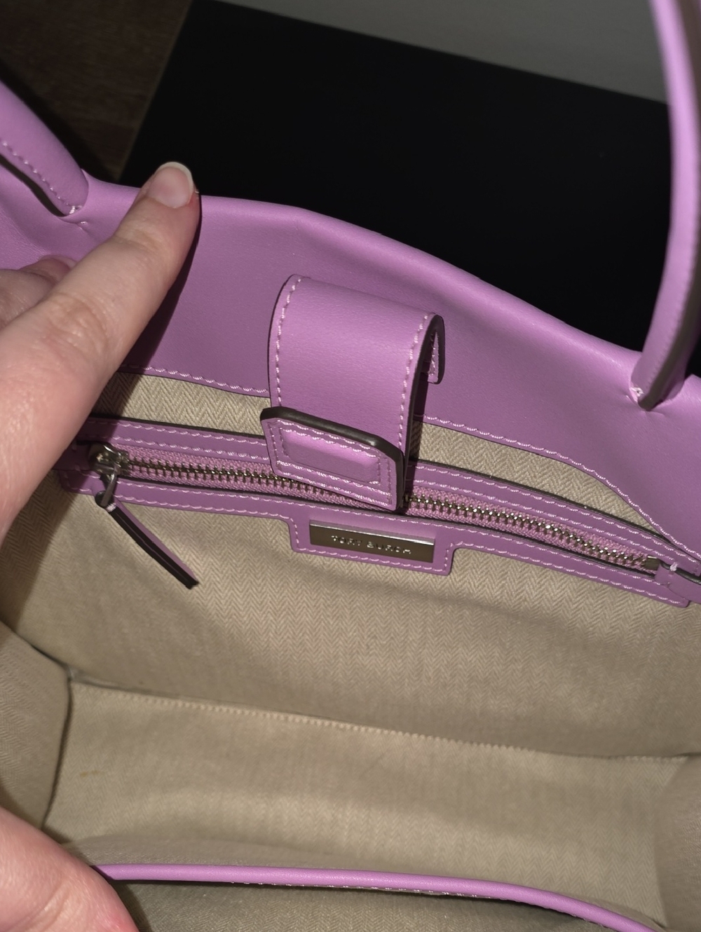 Tory Burch Ella Bio Tote- Bright Amethyst - Picture 5 of 5